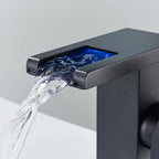 Trover Waterfall Bathroom Faucet with LED Single Handle