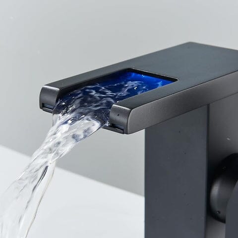 Trover Waterfall Bathroom Faucet with LED Single Handle
