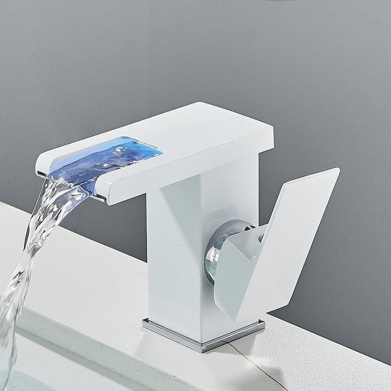 Trover Waterfall Bathroom Faucet with LED Single Handle