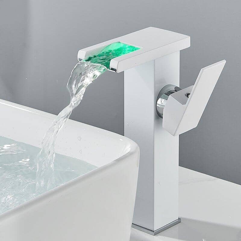 Trover Waterfall Bathroom Faucet with LED Single Handle