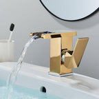 Trover Waterfall Bathroom Faucet with LED Single Handle