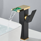 Trover Waterfall Bathroom Faucet with LED Single Handle