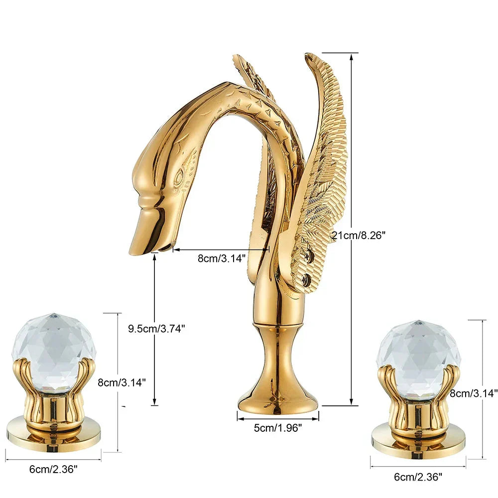 Globy Swan Countertop Bathroom Faucet
