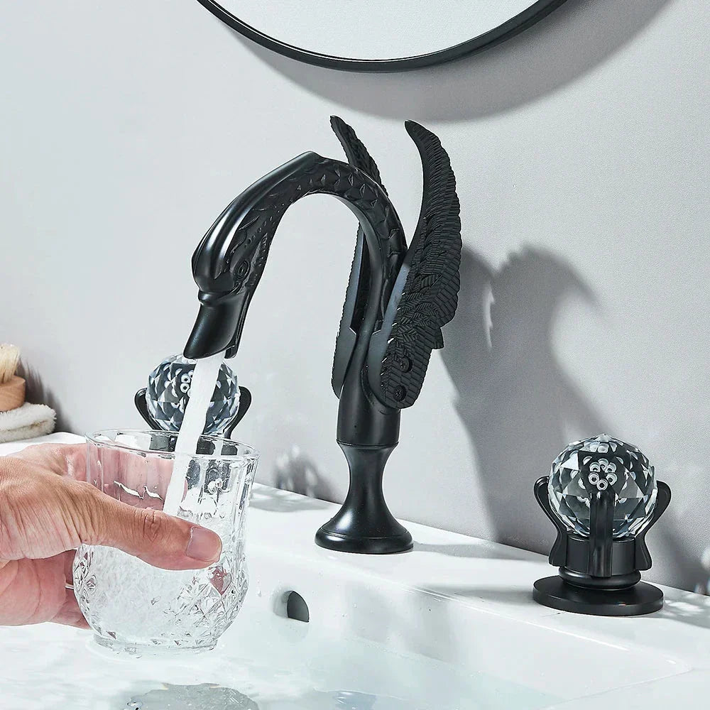 Globy Swan Countertop Bathroom Faucet