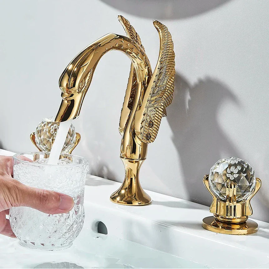 Globy Swan Countertop Bathroom Faucet