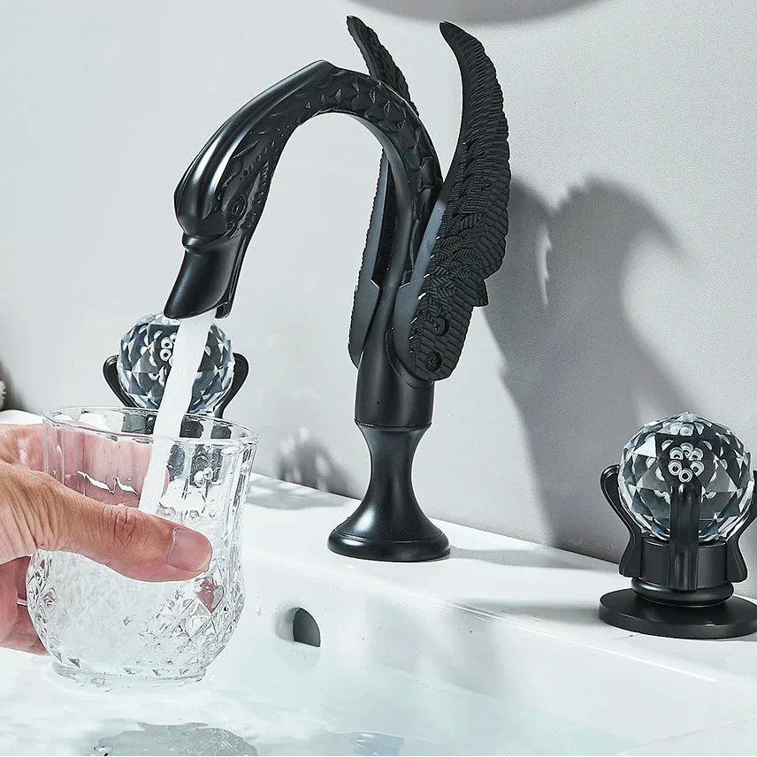 Globy Swan Countertop Bathroom Faucet