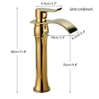 Beeno Gold High-Spout Single-Handle Luxury Bathroom Faucet