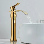 Beeno Gold High-Spout Single-Handle Luxury Bathroom Faucet