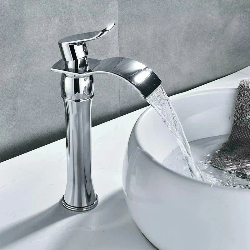 Beeno Gold High-Spout Single-Handle Luxury Bathroom Faucet