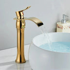 Beeno Gold High-Spout Single-Handle Luxury Bathroom Faucet