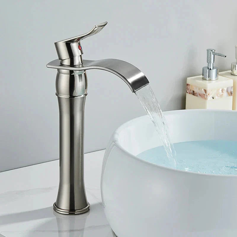 Beeno Gold High-Spout Single-Handle Luxury Bathroom Faucet