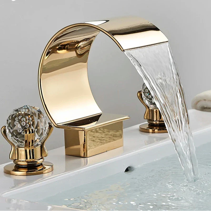 Orlando Double-Handle Waterfall Bathroom Faucet