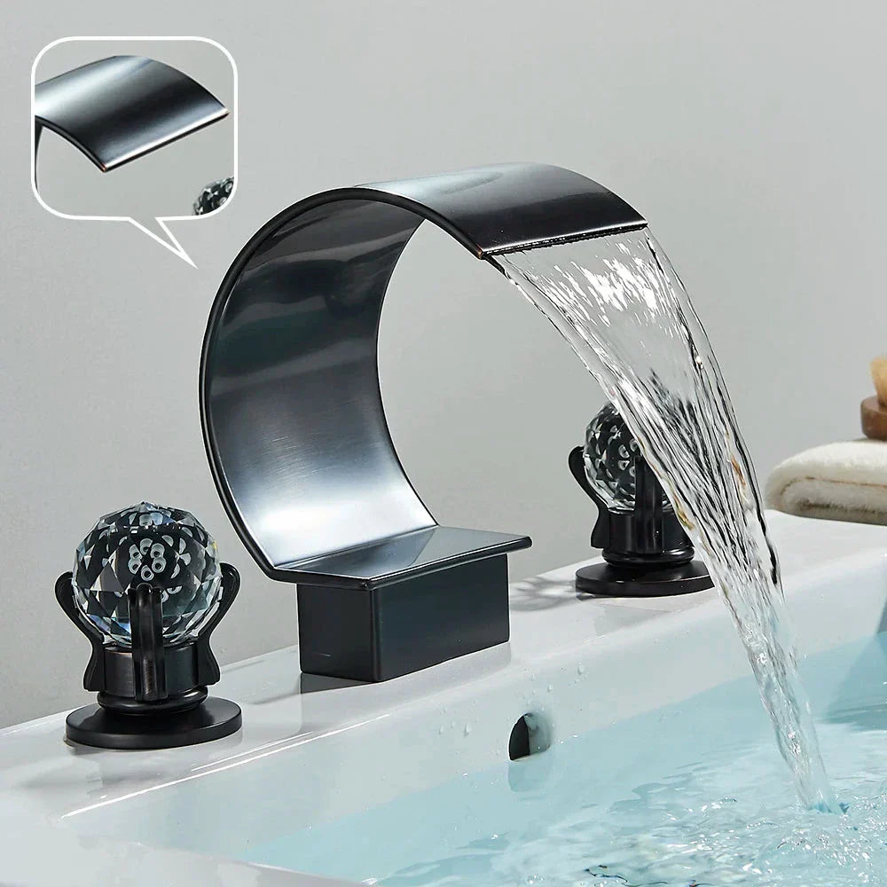Orlando Double-Handle Waterfall Bathroom Faucet