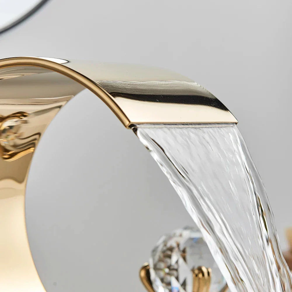 Orlando Double-Handle Waterfall Bathroom Faucet