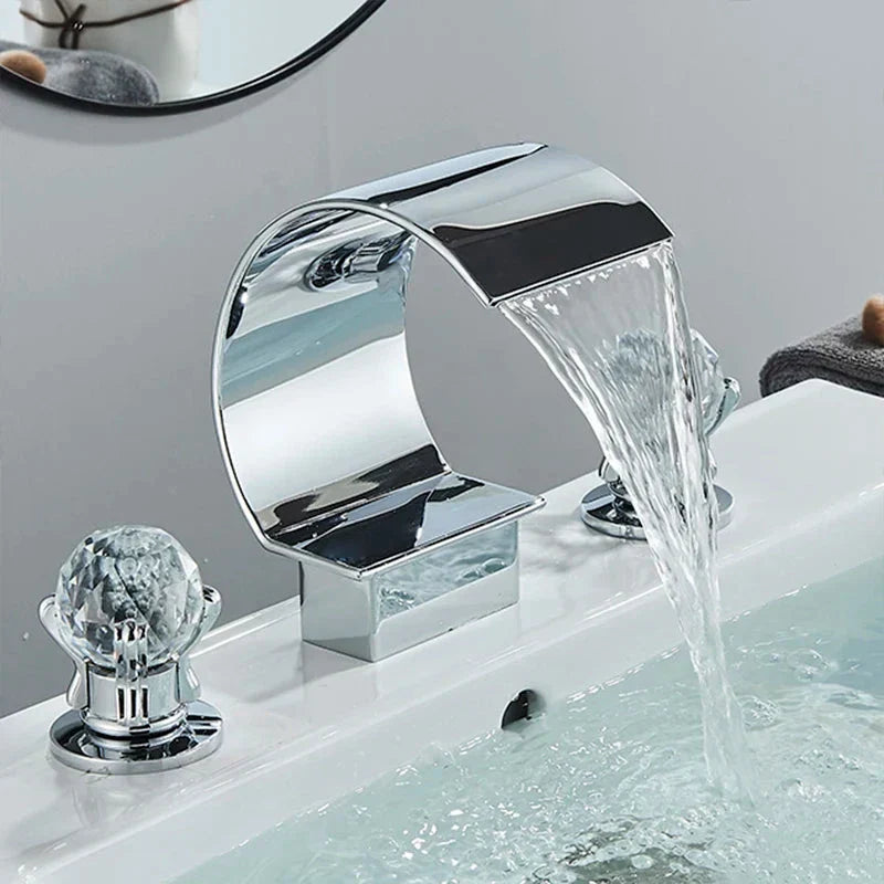 Orlando Double-Handle Waterfall Bathroom Faucet