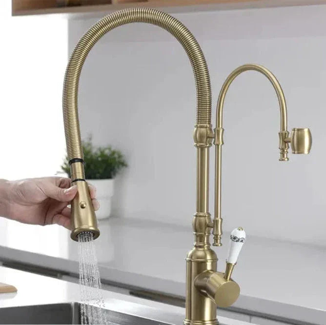 A’qua Antique Gourmet Countertop Kitchen Faucet